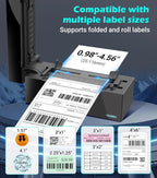 ORGBRO Bluetooth Thermal Shipping Label Printer, Z1-Plus Wireless 4X6 Shipping - Image 4