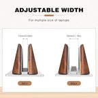 muso wood Vertical Laptop Stand, Walnut Laptop Holder Desktop Stand - Image 3