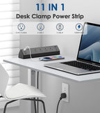 Jgstkcity Desk Clamp Power Strip USB C, 40W Total Fast Charging Station - Image 4