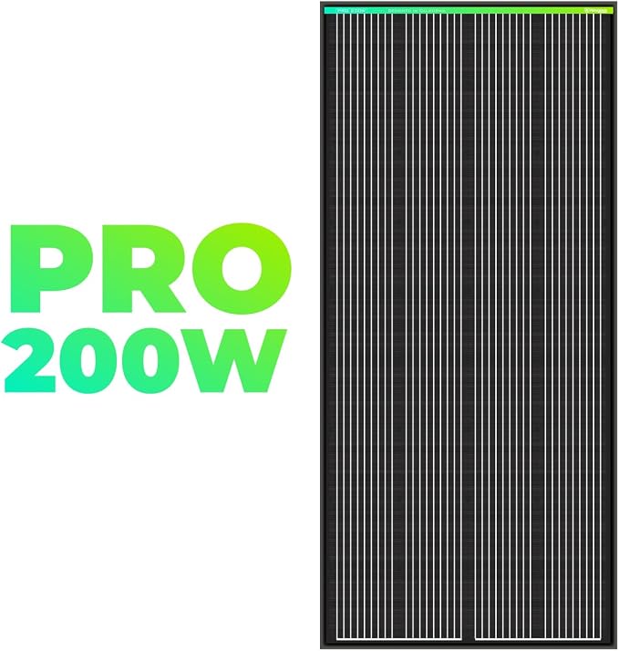 Newpowa PRO 200 Watt 12 Volt Monocrystalline 200W 12V Solar Panel, 9 busbar PV - Image 2