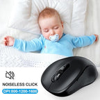 WisFox 2.4G Wireless Mouse for Laptop, Ergonomic Computer Mouse - Image 3