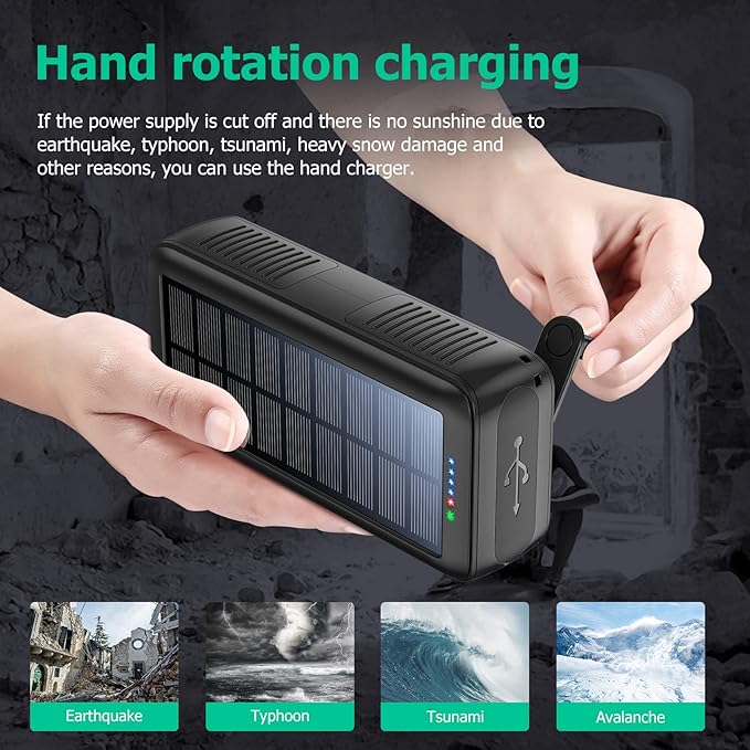 Solar Charger Power Bank 63200mAh, Portable Charger - Image 5