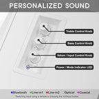 Active Bluetooth Bookshelf Speaker Studio Monitor Home Theater, Optical Input - Image 5