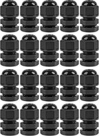 XHF 20 Pcs 1/4 Inch IP68 Strain Relief Nylon Cord Grip NPT Cable Glands by XHF