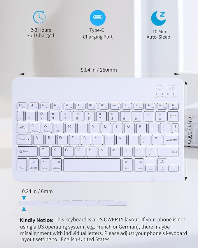 Desk Stand and Bluetooth Keyboard Combo - Image 8