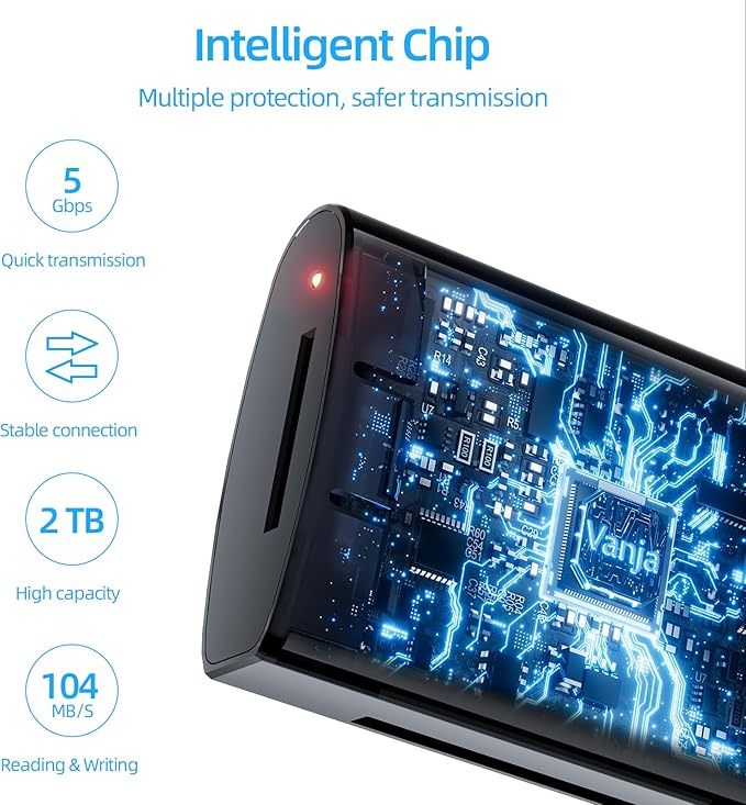 Vanja SD Card Reader USB C, High-Speed USB 3.0 Micro SD Card Adapter - Image 6