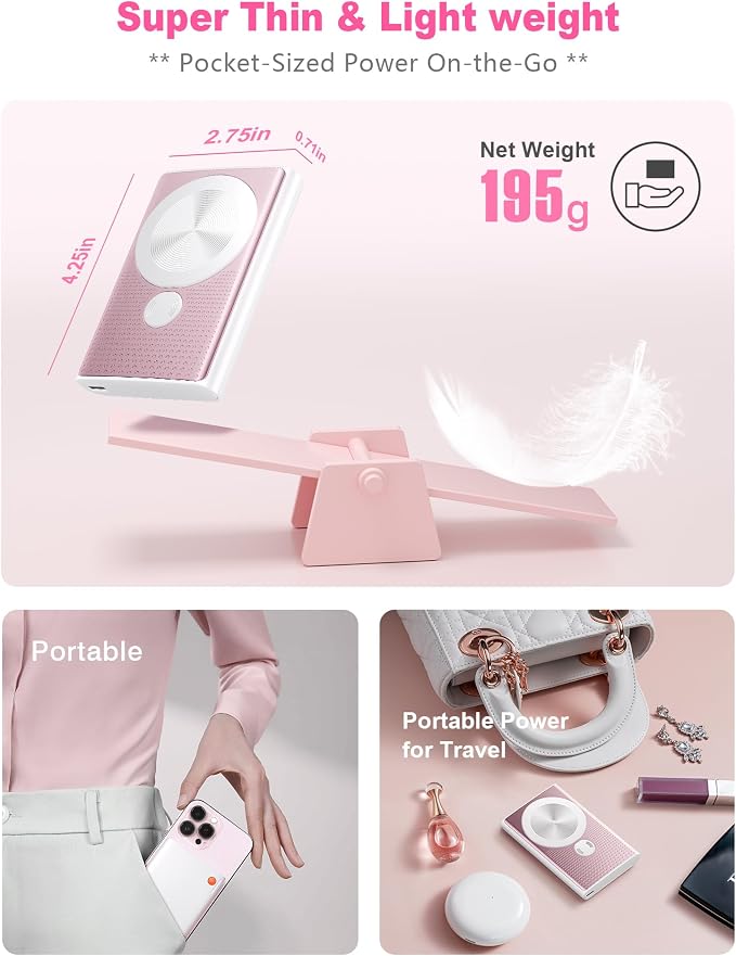 Kesguar Magnetic Portable Charger, 10000mAh 22.5W PD Super Fast Charging - Image 6