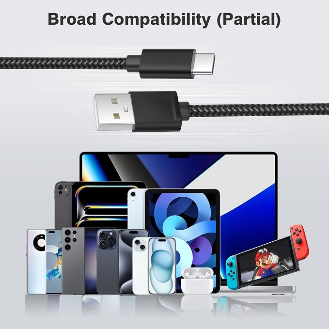 Elebase for Airpods 4 USB C Charger Cable 3 Pack 1.5/3.3/6.6FT, Type C Charging - Image 7