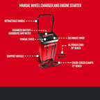 CRAFTSMAN Wheeled Manual 6A Car Battery Charger and 175A Engine Starter - Image 7
