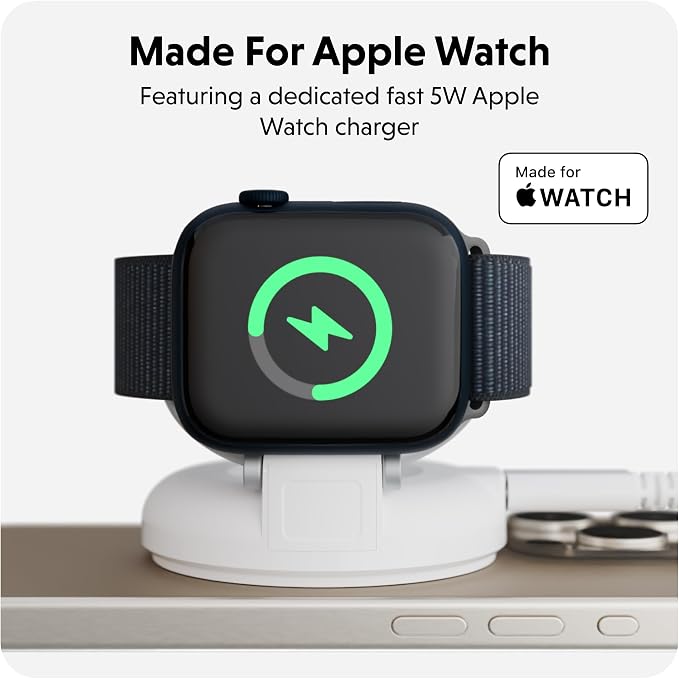HyperJuice 2-in-1 Wireless Charger Qi2 Magnetic Stand — Fast Wireless Charger - Image 3