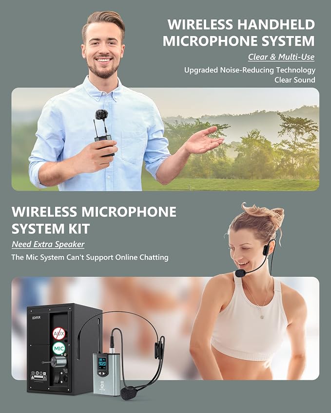 ttstar Wireless Microphone System Headset/Stand/Lavalier Mic - Image 4