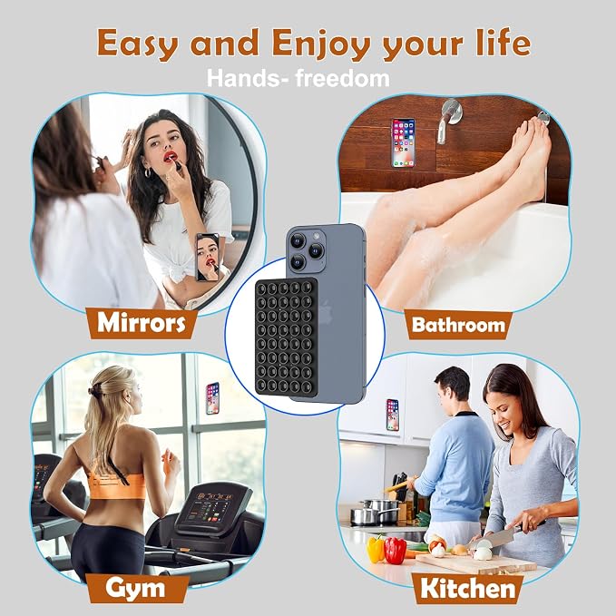 Silicone Double Sided Suction Phone Case Mount, Detachable Hands Free & Strong - Image 8