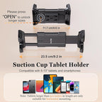 OHLPRO Tablet Holder for Car Dashboard Windshield Wall Desk, Adjustable Stand - Image 3