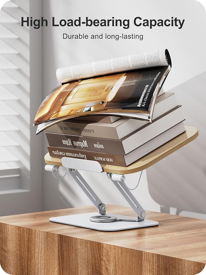 Book Stand for Reading, 360° Adjustable Book Holder, Foldable Book Holder Stand - Image 5