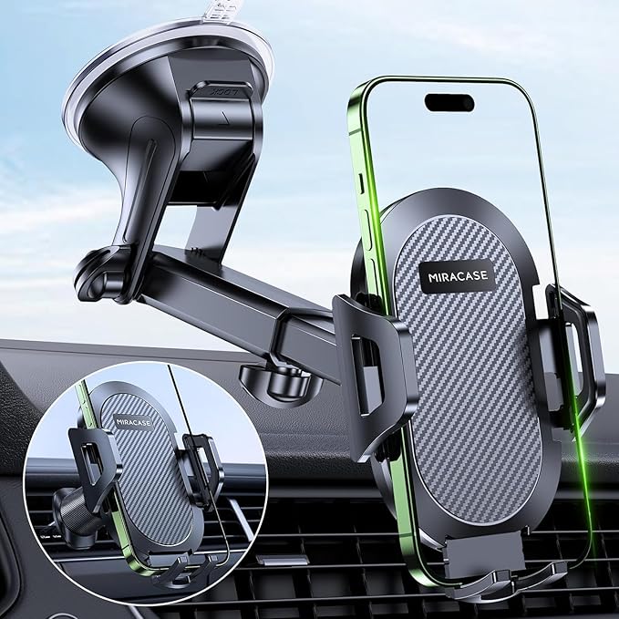 Miracase Phone Holders for Your Car, Universal Cell Phone Car Mount, 3-in-1 by Miracase