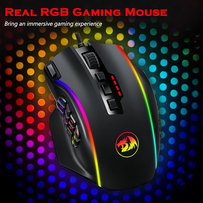 Redragon Gaming Mouse, MMO Mouse Gaming UP 12400 DPI, 19 Macro Programmable - Image 5