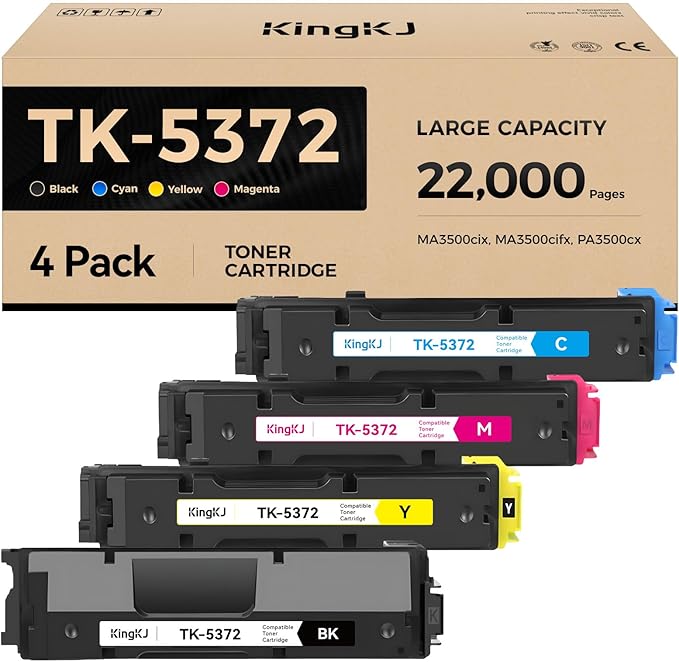 TK-5372 TK5372 Toner Cartridges 4-Pack High Yield Replacement by KingKJInkToner