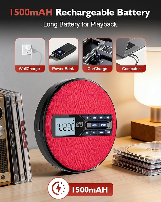 CD Player Portable with Speakers - Image 4
