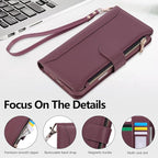 Compatible with iPhone 14 Pro Max Wallet Phone Case-PU Leather Magnetic Flip - Image 5