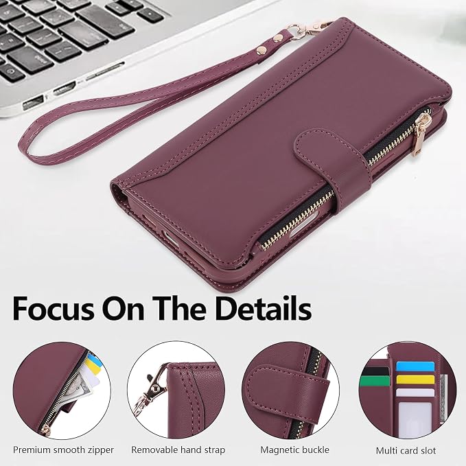 Compatible with iPhone 7/8/SE 2020/SE 2022 Wallet Case PU Leather Shockproof - Image 5