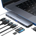 USB C Adapter HDMI USB Multiport Hub, 8 in 2 Accessories by ABIWAZY