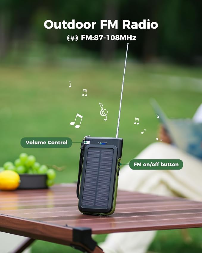 GOODaaa Solar Power Bank, 45800mAh Wireless Portable Charger Built-in Cables - Image 3