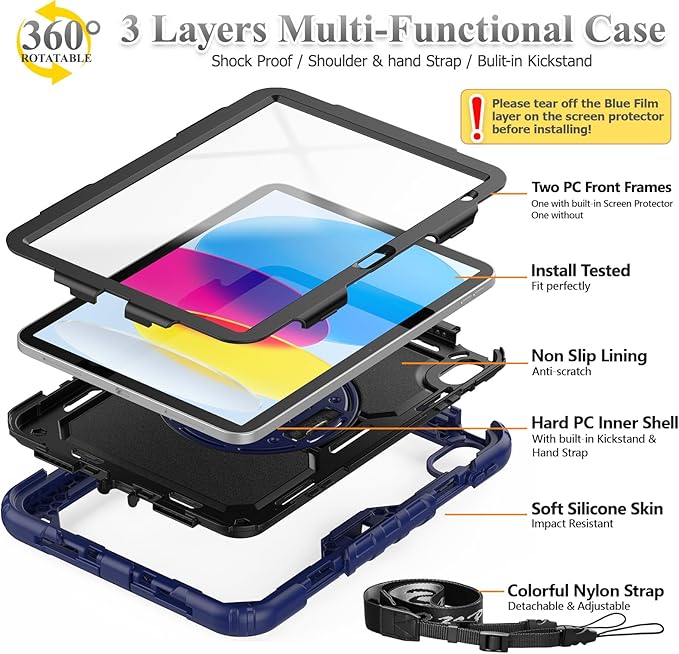 SEYMAC stock Case for iPad 11th/10th Generation 11''/10.9'' 2025/2022, - Image 5