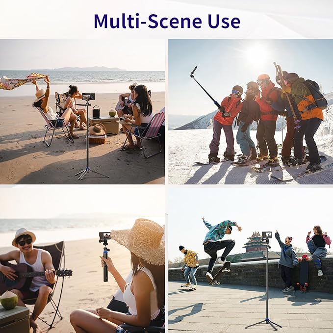 Selfie Stick Tripod for Gopro Camera, Portable Lightweight Camera Tripod for - Image 4
