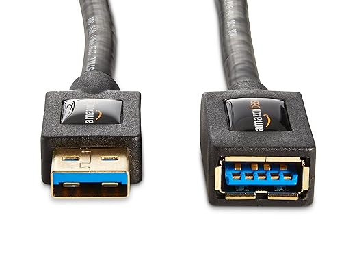 Amazon Basics 2-Pack USB-A 3.0 Extension Cable, 4.8Gbps High-Speed, Male to - Image 2