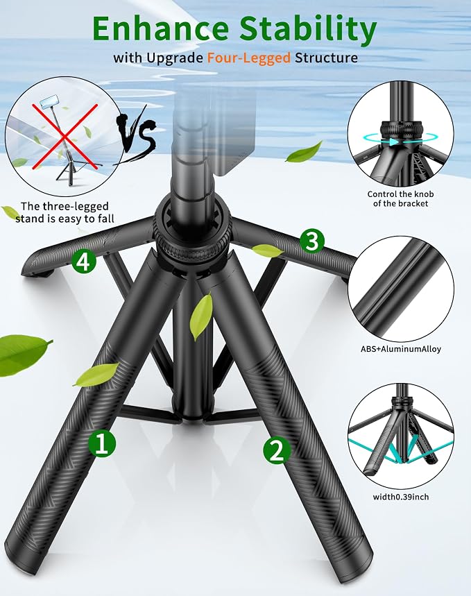 71" Cell Phone Tripod & Selfie Stick, - Image 3