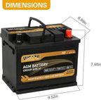Weize Platinum AGM Battery BCI Group 47-12v 60ah H5 Size 47 Automotive Battery - Image 2