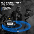 Pro UHF Wireless in Ear Monitor System, Metal IEM Dual Channel Wireless - Image 4