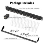 Jadaol 24 Port Patch Panel Rackmount or Wall Mount 19-Inch, 1U Cat6 Network - Image 7