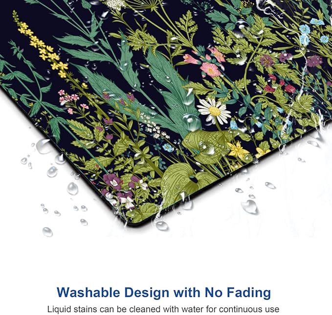 Floral Mouse Pad, Square Waterproof Non-Slip Rubber Base Mouse Pad - Image 5