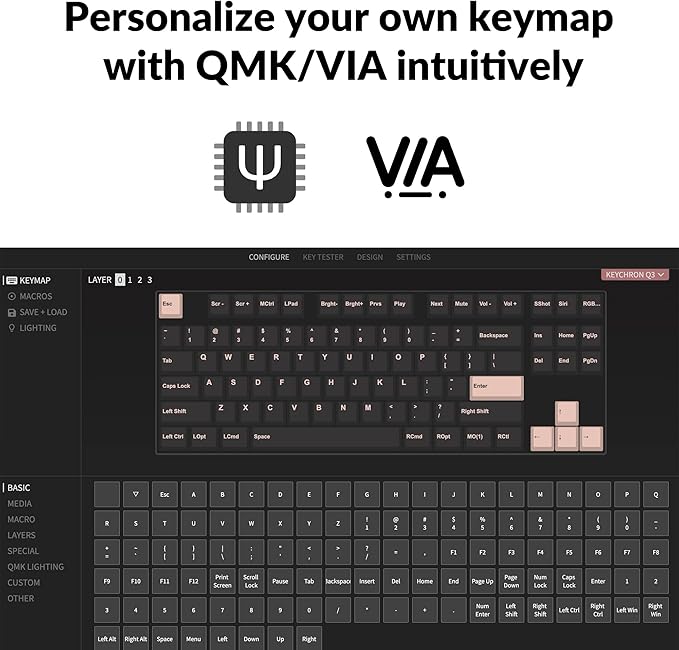 Keychron Q3 QMK/VIA Wired Custom Mechanical Keyboard, Full Aluminum Tenkeyless - Image 2