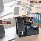 3-in-1 Wood Phone Docking Station Organizer - Image 3