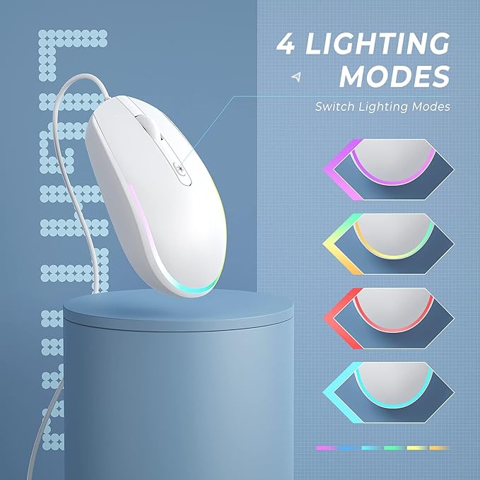 Seenda Wired RGB Backlit Optical LED Mouse - Image 2