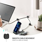 12 Pack Magnetic Cable Clip Organizer Cord Holder, Picozon Adhesive Cable - Image 3