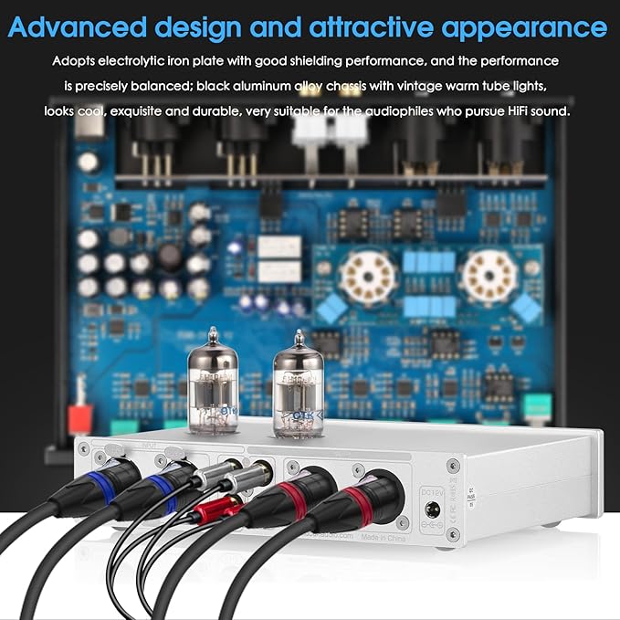 Douk Audio HiFi Vacuum Tube 7-Band EQ Preamp Equalizer XLR Pre-Amplifier Home - Image 5