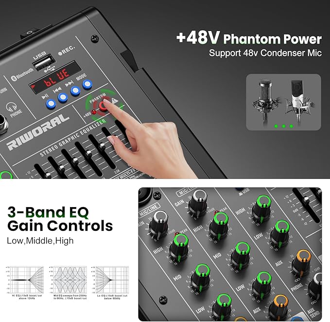 4 Channel Audio Interface DJ Mixer - Image 5