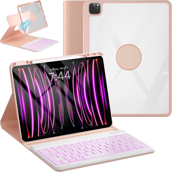 OYEEICE Keyboard Case for iPad Pro 12.9 inch 6th Gen 2022, 5th 2021, 4th 2020 by OYEEICE