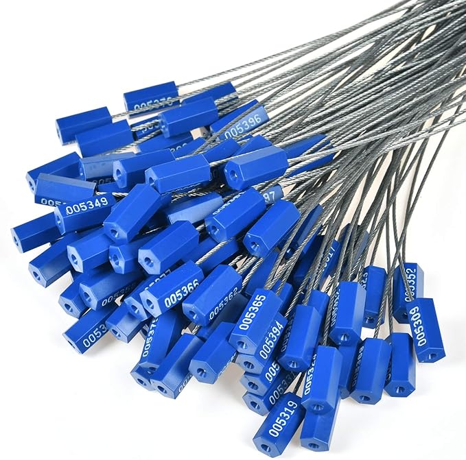 Leadseals 50 Security Cable Seals Numbered Security Tags Tamper Proof Tags Pull - Image 2
