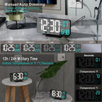 KOSUMOSU Digital Alarm Clock 6.7in Black Clock - Image 3