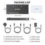 USB C HDMI DP KVM Switch for 1 Desktop+1 Laptop, Dual Monitor KVM Switch - Image 9