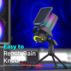 IXTECH USB Gaming Microphone for PC, RGB Condenser Microphone - Image 3