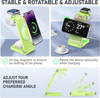 Magnetic Wireless Charger Stand, 3 in 1 Foldable Wireless Charging Station - Image 4