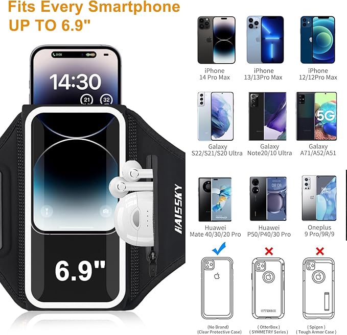 Running Armband with Earphone Bag Cell Phone Armband - Image 3