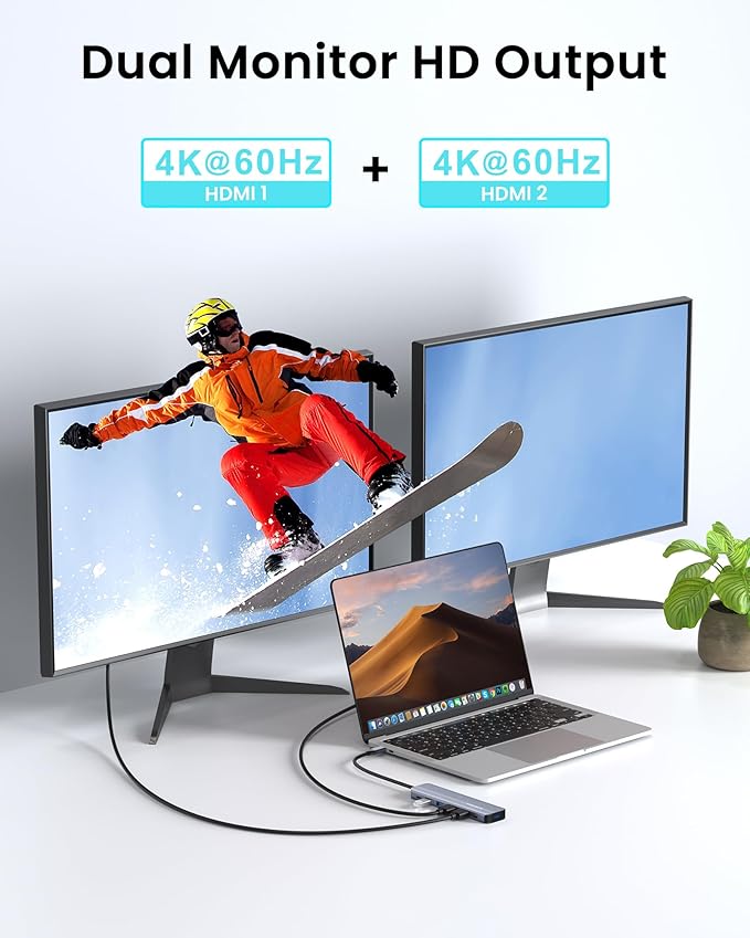 USB C Hub Docking Station Dual Monitor - Image 3