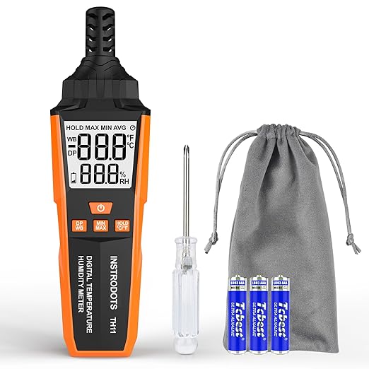Temperature Humidity Meter, High Precision Digital Hygrometer by Instrodots