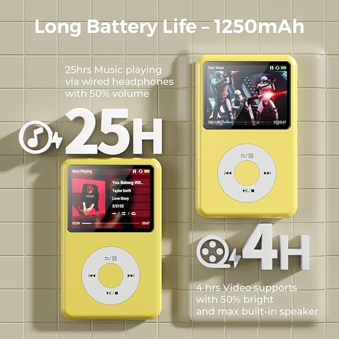 Mp3 Player with Bluetooth Y1 Portable Music Digital Players Supports Playlist - Image 6